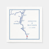 オグンクットメーンマップエレガントウェディング スタンダードカクテルナプキン (正面)