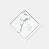 オグンクットメーンマップエレガントウェディング スタンダードカクテルナプキン (角)