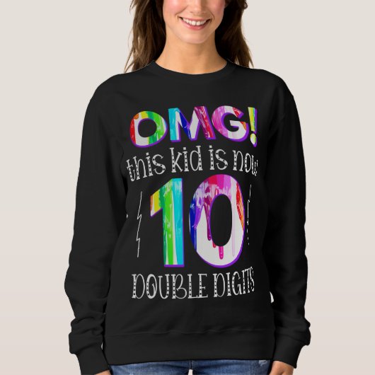 オグ!この子は今10桁のダブルデジタ絵を描ル スウェットシャツ (正面)