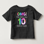 オグ！この子は今10桁のダブルデジタ絵を描ル トドラーTシャツ (正面)