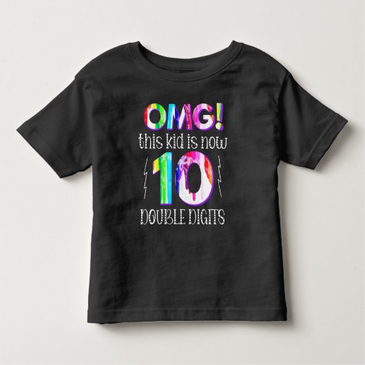 オグ！この子は今10桁のダブルデジタ絵を描ル トドラーTシャツ (正面)