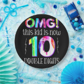 オグ！この子は今10桁のダブルデジタ絵を描ル ペーパープレート (パーティー)