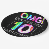 オグ！この子は今10桁のダブルデジタ絵を描ル ペーパープレート (アングル)