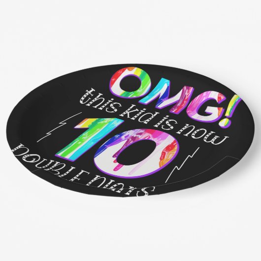 オグ！この子は今10桁のダブルデジタ絵を描ル ペーパープレート (アングル)