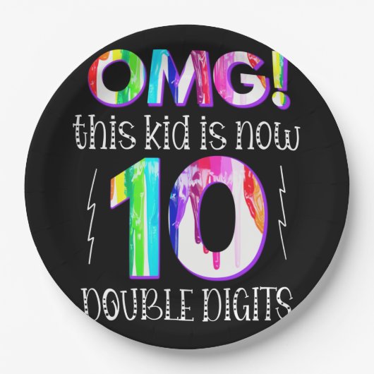 オグ！この子は今10桁のダブルデジタ絵を描ル ペーパープレート (正面)