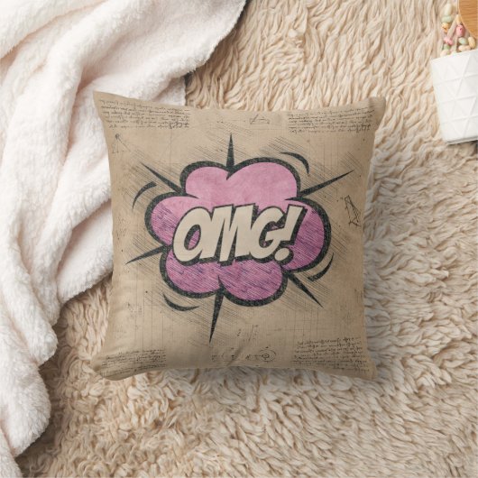 オグ！ヴィンテージ漫画ブックスチームパンクポップ・アートのアート クッション (ブランケット)