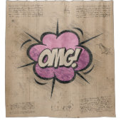 オグ！ヴィンテージ漫画ブックスチームパンクポップ・アートのアート シャワーカーテン (正面)