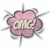 オグ！ヴィンテージ漫画ブックスチームパンクポップ・アートのアート シール (正面)