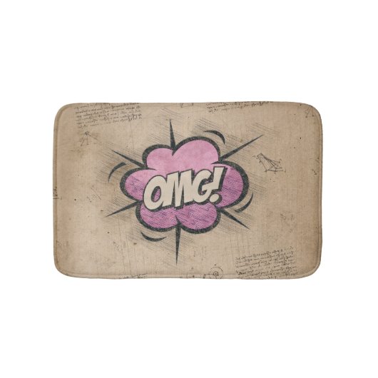 オグ！ヴィンテージ漫画ブックスチームパンクポップ・アートのアート バスマット (正面)