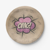 オグ！ヴィンテージ漫画ブックスチームパンクポップ・アートのアート ペーパープレート (正面)