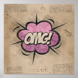 オグ!ヴィンテージ漫画ブックスチームパンクポップ・アートのアート ポスター