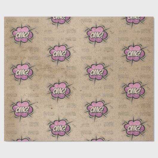 オグ!ヴィンテージ漫画ブックスチームパンクポップ・アートのアート ラッピングペーパー (フラット)