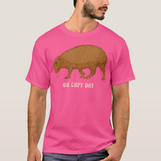 オケイピーデイワイルドライフ齧歯動物ハッピーデイキャビー Tシャツ