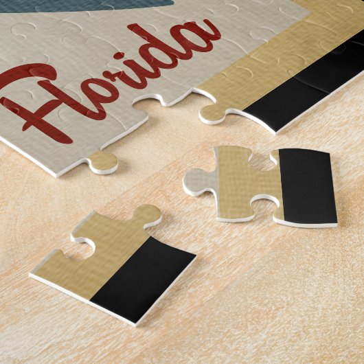 オケエコービーフィッシュヴィンテージ旅行 ジグソーパズル (側面)