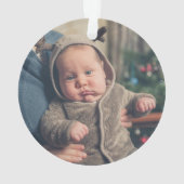 オケストクリスマスエバおもしろいーグレイ オーナメント (裏面)