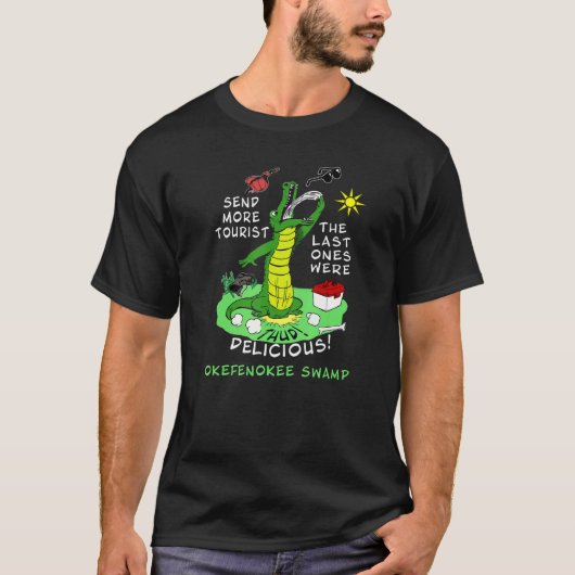 オケフェノキースワンプアリゲーターセンドモア観光客スーヴ Tシャツ (正面)