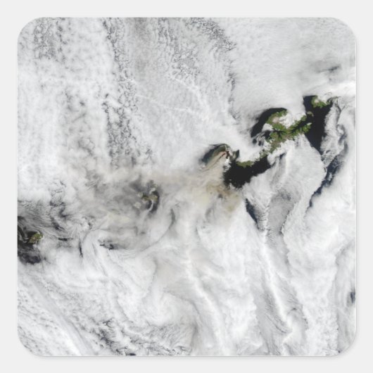 オコク火山のプルーム，アリューシャン諸島2 スクエアシール (正面)