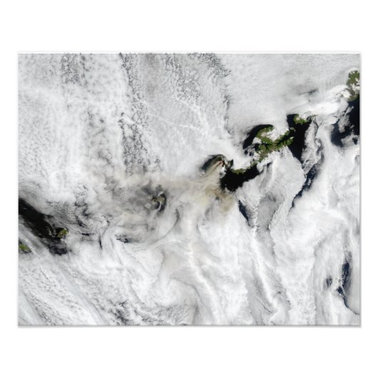 オコク火山のプルーム，アリューシャン諸島2 フォトプリント            (正面)