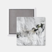 オコク火山のプルーム，アリューシャン諸島2 マグネット (正面/裏面)