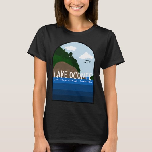 オコニー湖の飛び込み岩 Tシャツ (正面)
