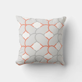 オコンテンポラリーレンモダンジの白とグレーの芸術 クッション