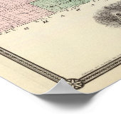 オコント郡北部の地図 ポスター (角)