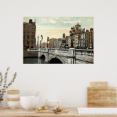 オコンネルブリッジ，ダブリン，アイルランド1915ヴィンテージ ポスター (キッチン)