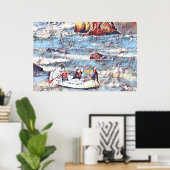 オコーリバーテネシー湖ホワイトウォーター絵画ラフティング ポスター (ホームオフィス)