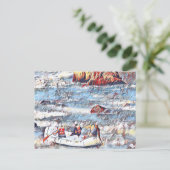 オコーリバーテネシー湖ホワイトウォーター絵画ラフティング ポストカード (スタンド正面)