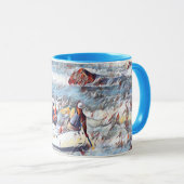 オコーリバーテネシー湖ホワイトウォーター絵画ラフティング マグカップ (正面右)