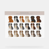 オサリエ犬 ミックス アクリルサイン (正面)