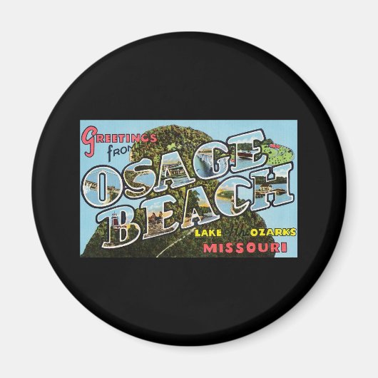 オサージュビーチミズーリからの挨拶 マグネット (正面)