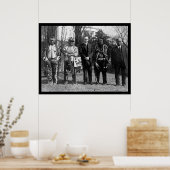 オサードインディアンとクーリッジ大統領1925 ポスター (キッチン)