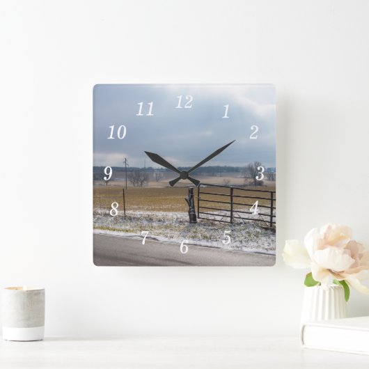 オザクカントリーヒルズウォールクロック スクエア壁時計 (ホーム)