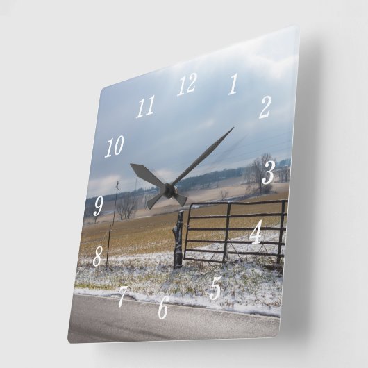 オザクカントリーヒルズウォールクロック スクエア壁時計 (傾斜)