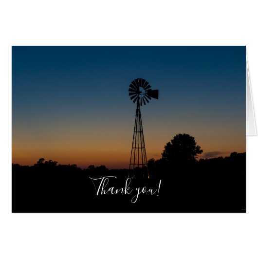 オザクルウィンドミルサンセットサンキューカード (正面横)