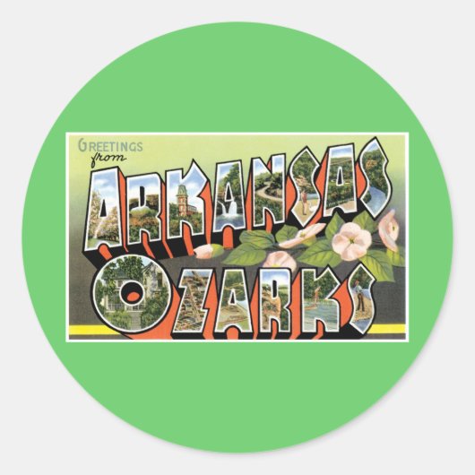 オザークからの挨拶! ラウンドシール (正面)