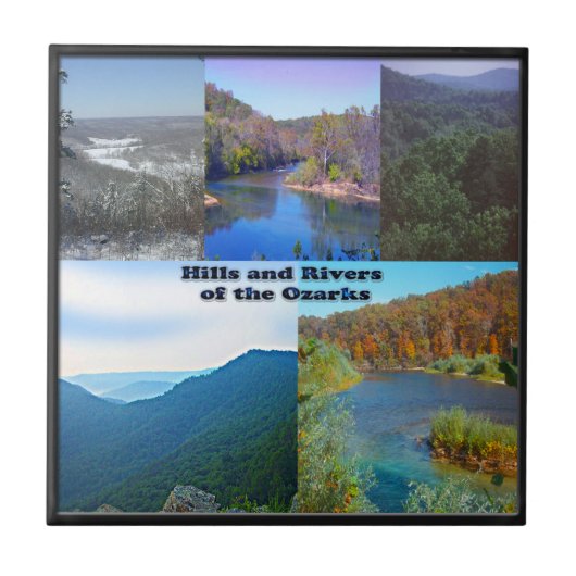 オザークの丘と川 タイル (正面)