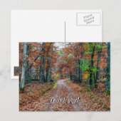 オザークの土の道の感謝のポストカードに落ちる ポストカード (正面/裏面)