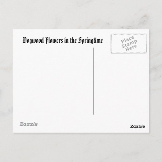 オザークスの春 ポストカード (裏面)