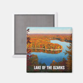 オザークスミズーリ旅行の秋の湖 マグネット (正面/裏面)