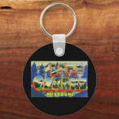 オザークスミズーリ湖からの挨拶 キーホルダー (正面)