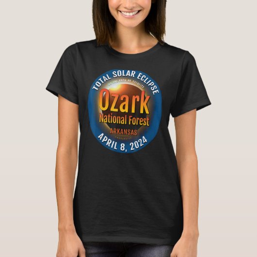 オザーク国立森林アーカンソー太陽のトタル食 Tシャツ (正面)
