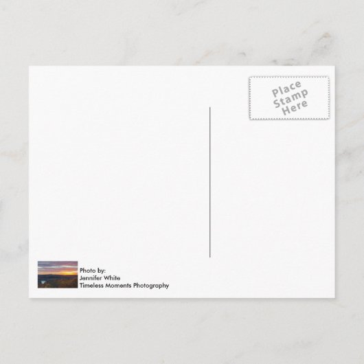 オザーク山の秋の日没はがき ポストカード