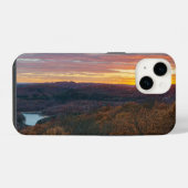 オザーク山脈の秋の夕焼け iPhoneケース (裏面横)