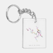 オザーク湖シルエットマップキーチェーン キーホルダー (正面左)