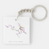 オザーク湖シルエットマップキーチェーン キーホルダー (裏面)