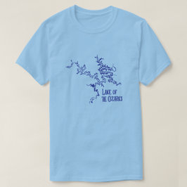 オザーク湖ミズーリの地図 Tシャツ