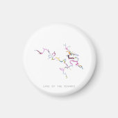 オザーク湖ミニマリストシルエットマグネット マグネット (正面)