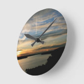 オザーク湖時計 ラウンド壁時計 (傾斜)